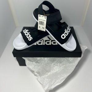 Adidas Adilette Black/White Sandal Slide Brand New in Box Women’s Size 10